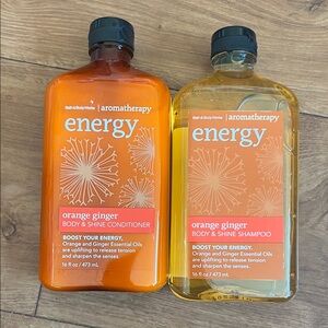 Bath & Body Works Aromatherapy Energy Orange Ginger Shampoo & Conditioner Set